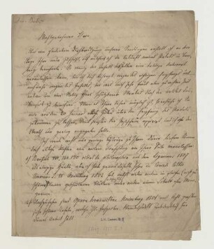 Brief von Georg Franz Burkhard Kloss an Joseph Heller