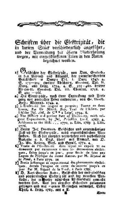 Schriften über die Elektrizität, ...