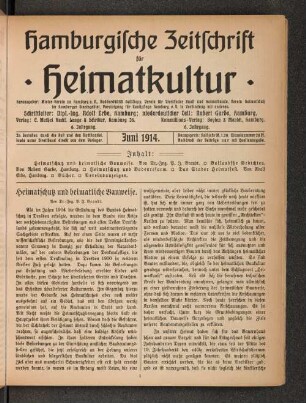 Heimatschutz und heimatliche Bauweise.