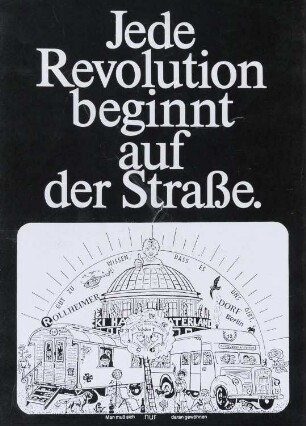 Plakat: "10 Jahre Rollheimer Dorf Berlin"