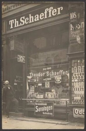 Ansichtskarte „Drogen & Farbwaren“, Oranienstraße