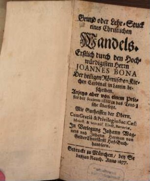 Grundstück eines christlichen Wandels