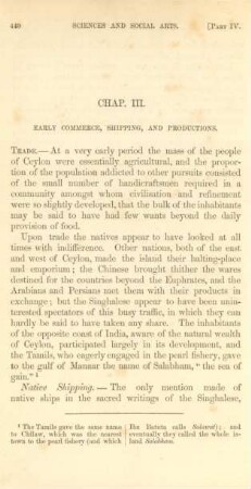Chap. III. Early commerce, shipping, and productions