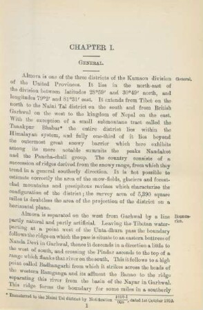 Chapter I. General