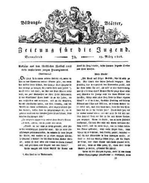 Auszüge aus dem schriftlichen Nachlaß eines edeln verstorbenen Frauenzimmers : (Fortsetzung) ; (die Fortsetzung folgt)