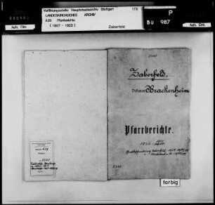Pfarrei Zaberfeld: Pfarrberichte und Pfarrbeschreibungen