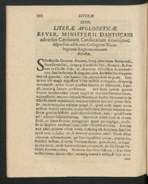 Literae Apologeticae. XXXII.