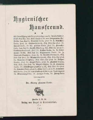 Hygienischer Hausfreund