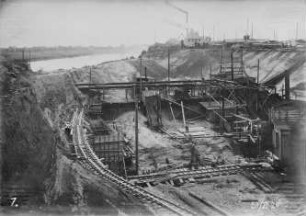 Baustelle Kraftwerksauslauf Schwabenheim