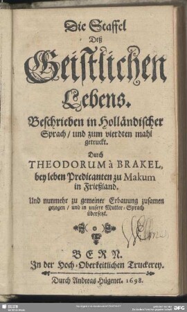 Die Staffel Deß Geistlichen Lebens