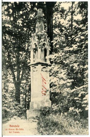 Altzella. Betsäule im ehemaligen Ziesterzienserkloster