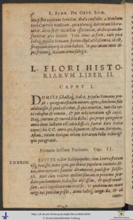 L. Flori Historiarum Liber II