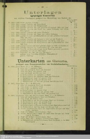 Unterlagen (geprägte Couverts)