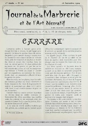 Nr. 22 (16 Septembre 1904)