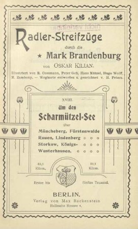 Um den Scharmützel-See : über Müncheberg, Fürstenwalde, Rauen, Lindenberg, Storkow, Königs-Wusterhausen