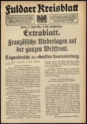 Zweite Ausgabe vom Samstag, den 03. Juni 1916.