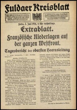 Zweite Ausgabe vom Samstag, den 03. Juni 1916.