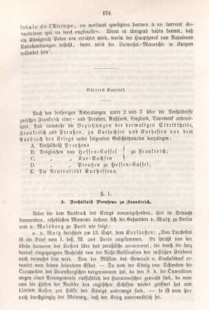 A. Verhältniß Preußens zu Frankreich.
