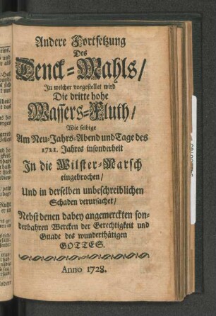 Andere Fortsetzung Des Denck-Mahls