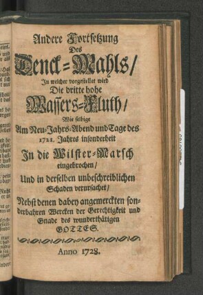 Andere Fortsetzung Des Denck-Mahls