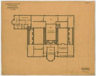 Fischer, Theodor; Kassel; Museum (jetzt: Hessisches Landesmuseum) - Grundriss 2. OG