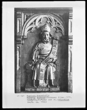 Grabower Altar — Verkündigung; die Kirchenväter — Die Kirchenväter Ambrosius, Augustinus, Hieronymus und Gregor