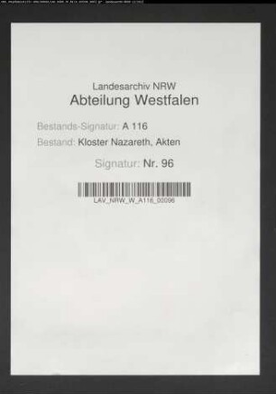 Rechnungsbelege, u. a. betr. Niggemann in Benninghausen.