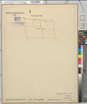 Blumenthal (Werl), Umlegung Blumenthal, Zuteilungskarte Gem. Waltringen Flur 1