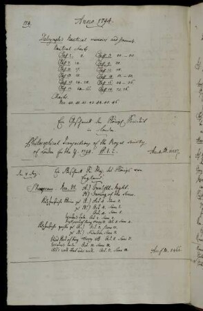 Ein Geschenck der Königl Societät in London. - Ein Geschenck Sr. Maj. des Königs von England.