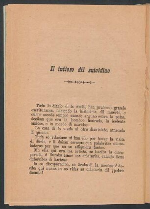 Il intiero dil suicidiao