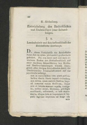 II. Abtheilung. Entwickelung des Bedenklichen und Nachtheiligen ...