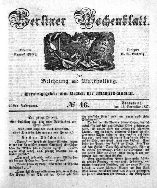No. 46, Sonnabend, den 18. November 1837.