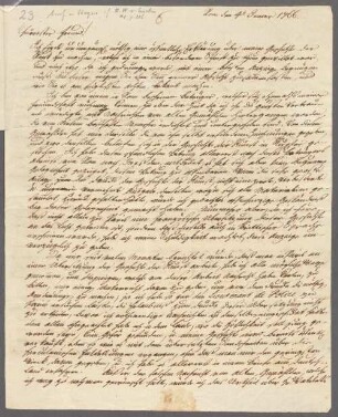 Johann Joachim Winckelmann (1717 - 1768) Autographen: Briefe von Johann Joachim Winckelmann an verschiedene Adressaten - BSB Autogr.Cim. Winckelmann, Johann Joachim, 3. Johann Joachim Winckelmann (1717 - 1768) Autographen: Brief von Johann Joachim Winckelmann an N. N. - BSB Autogr.Cim. Winckelmann, Johann Joachim.3