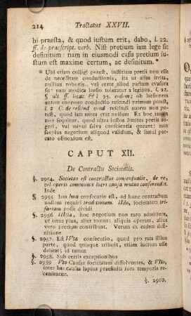 214-224, Caput XII. De Contractu Societatis. - Caput III. De Contractu Mandati.