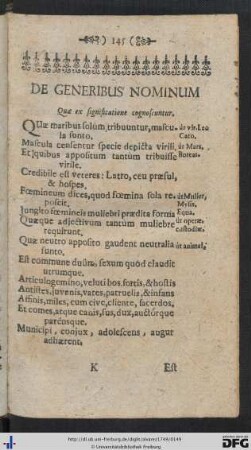 De Generibus Nominum.