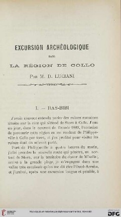 Sér. 3: Excursion archéologique dans la région de Collo