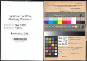 Entnazifizierung Otto Meinecke , geb. 09.10.1901 (Lehrer)