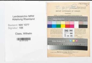Entnazifizierung Wilhelm Claes , geb. 31.07.1901 (Polizist)