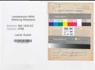 Entnazifizierung Rudolf Leicht, geb. 24.03.1898 (Reichsbahnangest.)
