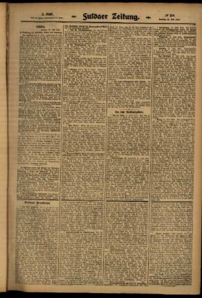 Zweite Ausgabe vom Samstag, den 12. Juli 1913.