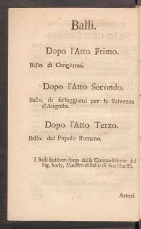 Balli = Ballets