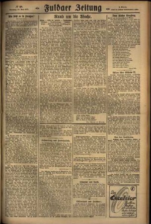Zweite Ausgabe vom Sonntag, den 24. Mai 1925.
