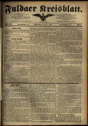 Ausgabe vom Samstag, den 30. Juni 1906.