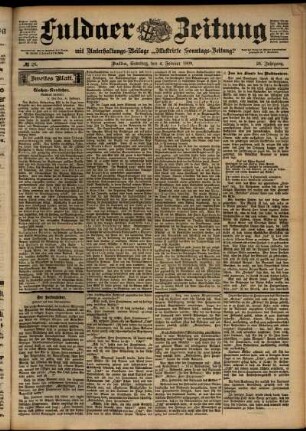 Zweite Ausgabe vom Samstag, den 04. Februar 1899.