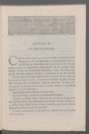 Capítulo VI - Un trato infame