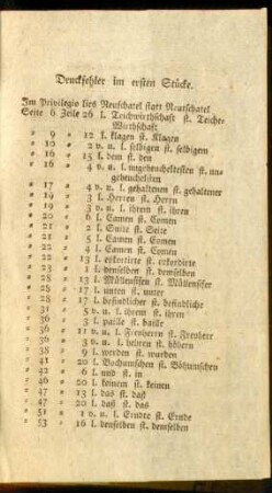 Druckfehler im ersten Stücke