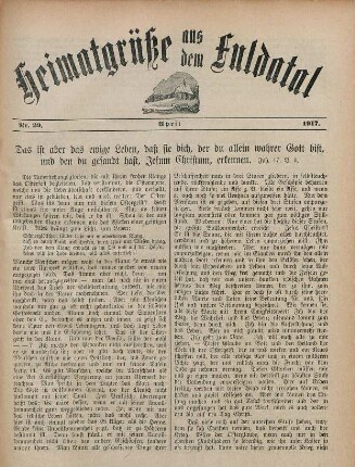 29.1917: Heimatgrüße aus dem Fuldatal