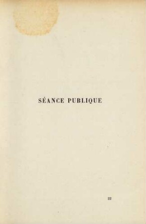 Séance publique