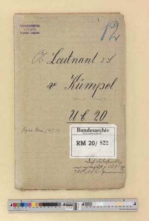Fall Kapitänleutnant Otto Kümpel: Bd. 1