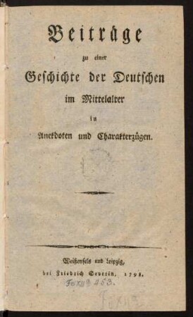 III-XII, Vorwort; Inhaltsverzeichnis